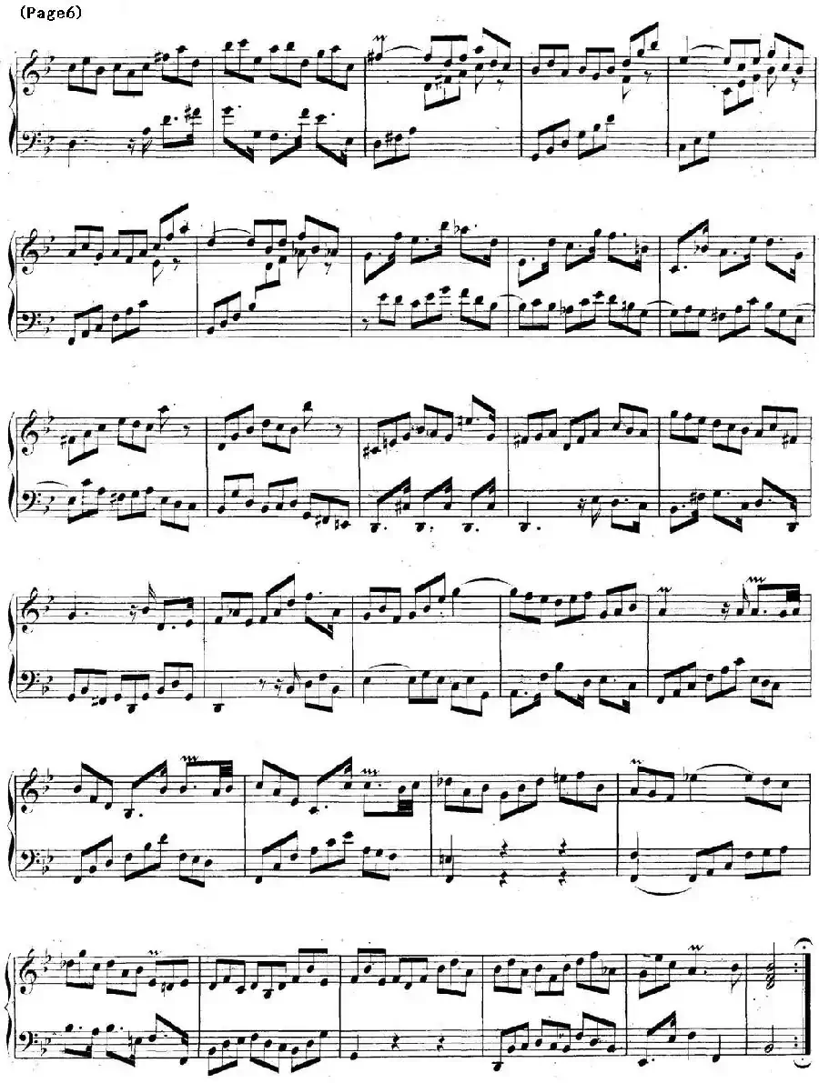 帕蒂塔6首德国组曲（No.1 降B大调 巴赫 Partita B-flat Major BWV825）