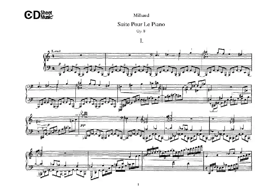 Suite Pour Le Piano Op.8（钢琴组曲·Ⅰ）