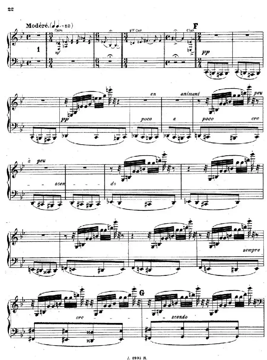 Symphony on a French Mountain Air Op.25（法国山歌交响曲·钢琴独奏·Ⅱ）