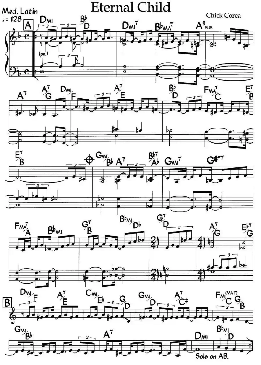 Eternal Child(爵士钢琴曲)