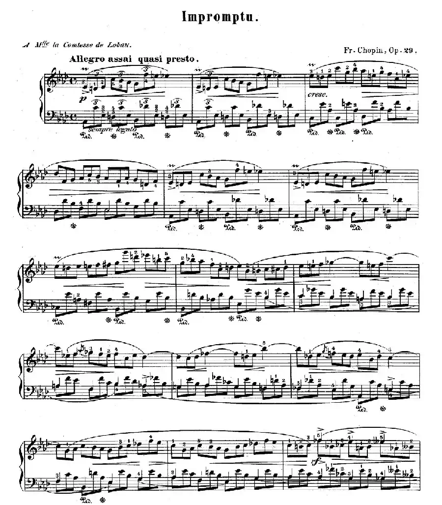 Impromptu in D-flat Major Op.29（降A大调第一即兴曲）