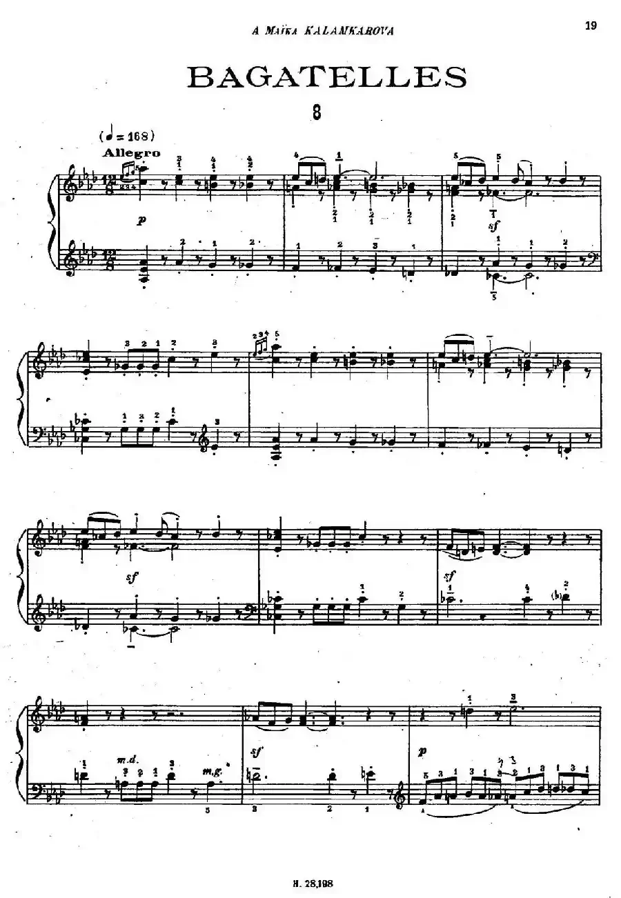 Tcherepnin - 10 Bagatelles Op.5（齐尔品-10首小品·8）