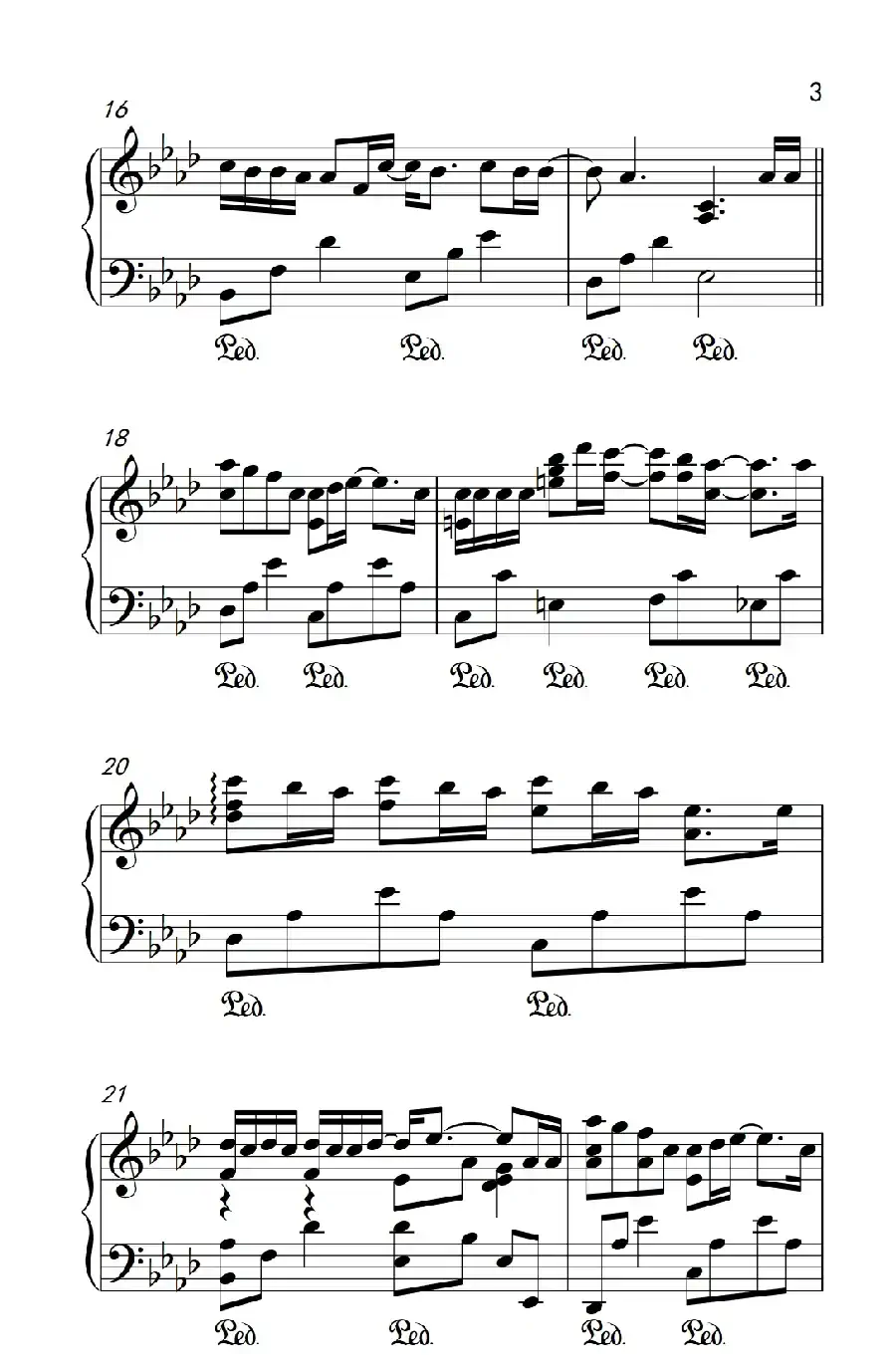 有个爱你的人不容易(《弹吧音教》制谱版)