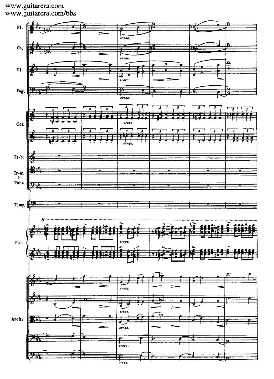 c小调第二钢琴协奏曲 Op.18（第一乐章总谱·P19——27）