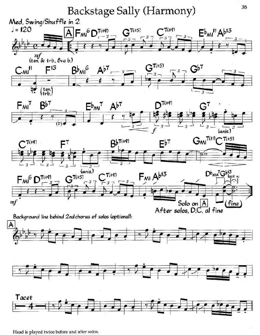 Backstage Sally（爵士钢琴曲）