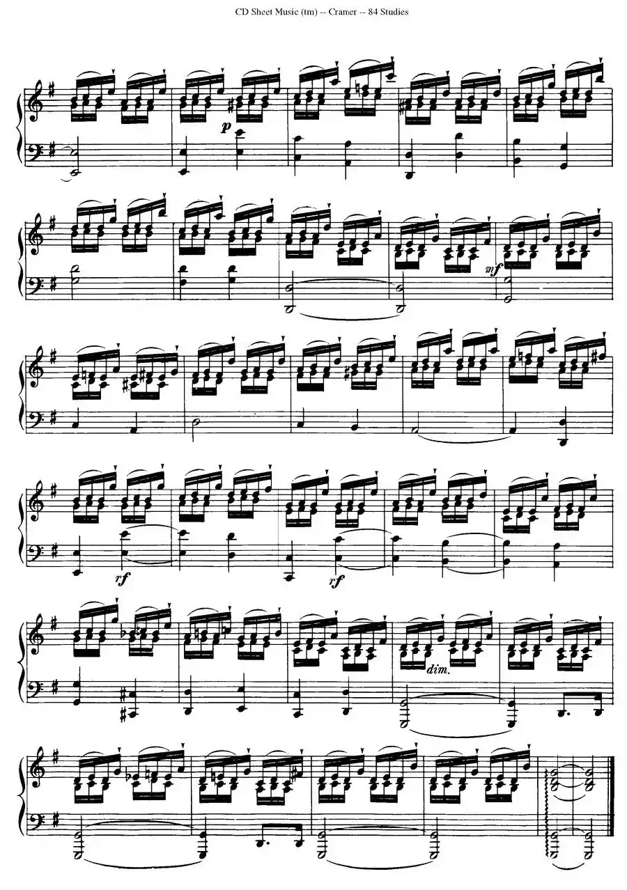 Cramer - 84 exercices（56—60）（克拉莫84首钢琴练习曲）