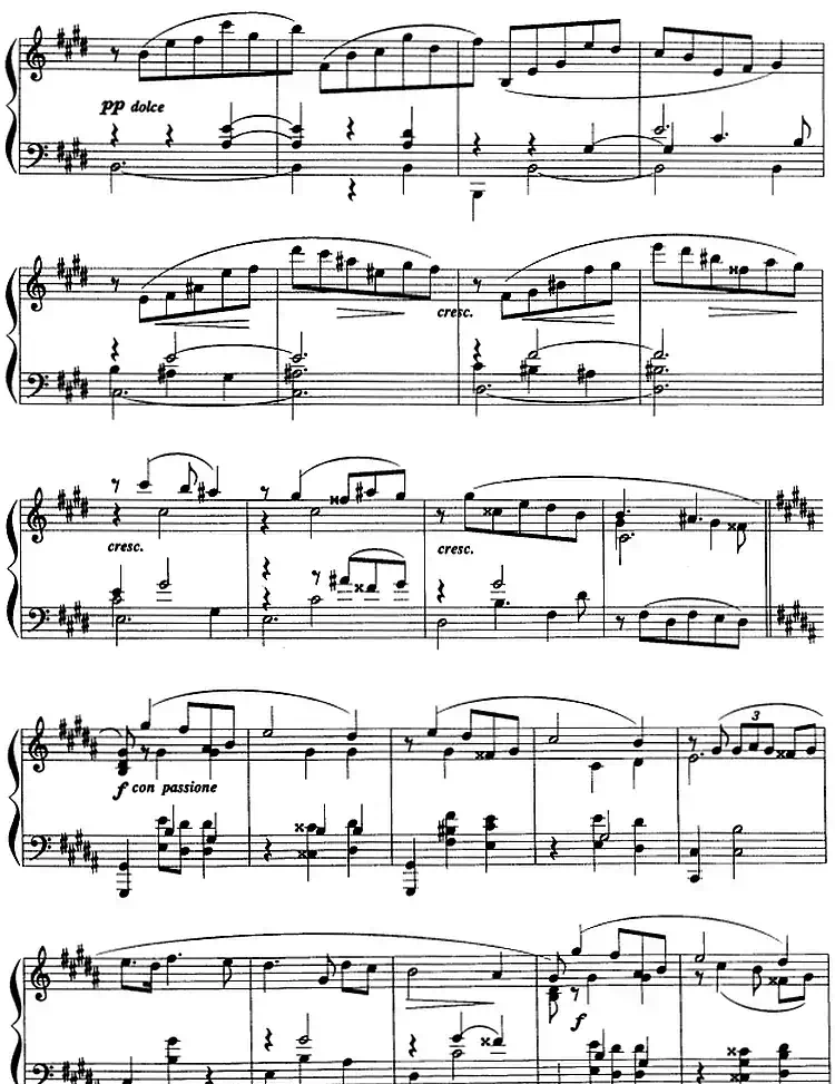 现代钢琴曲：24、玛祖卡（Op.25，No.4）