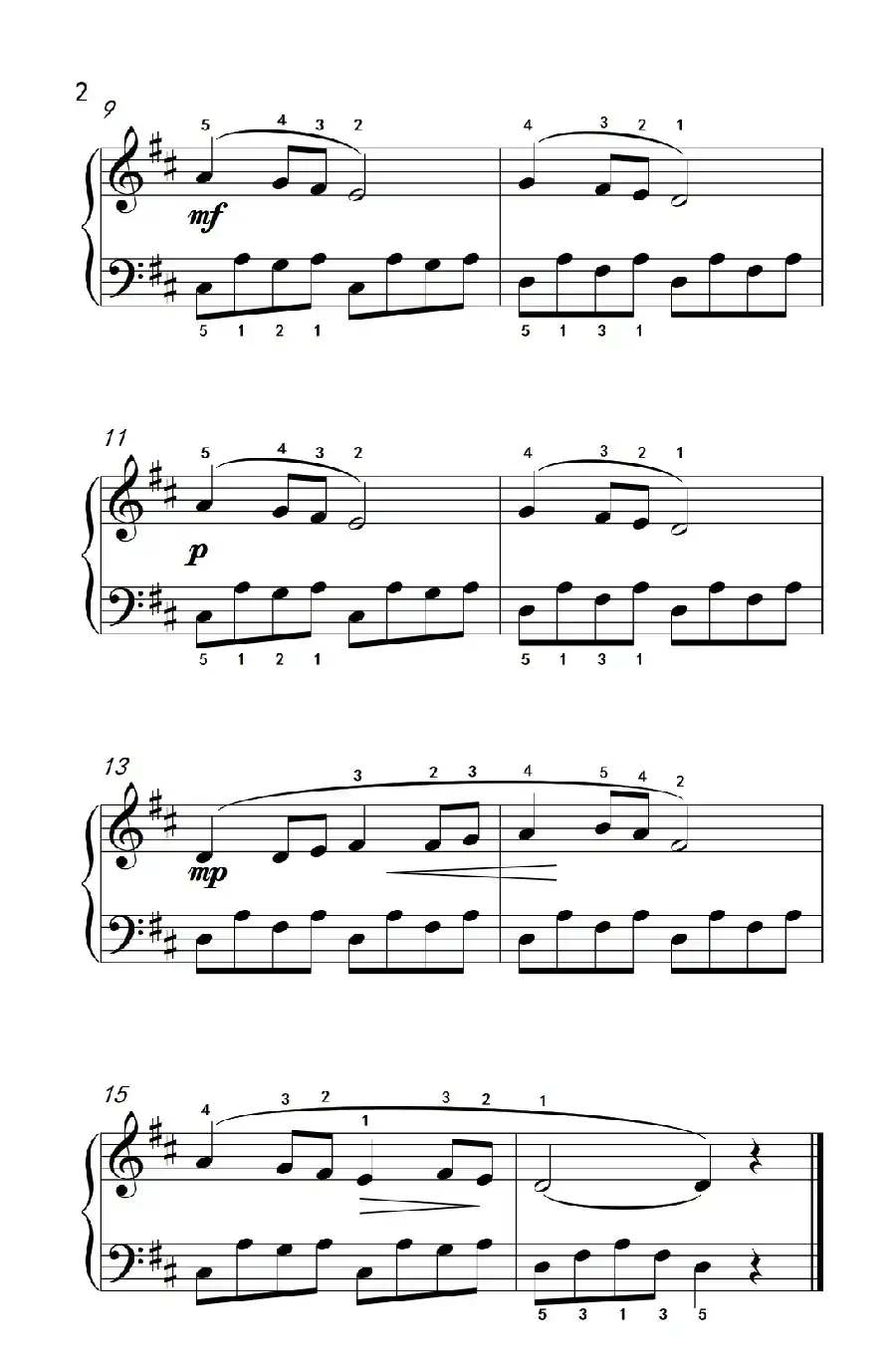 很久以前（约翰·汤普森 成人钢琴教程 第一册）