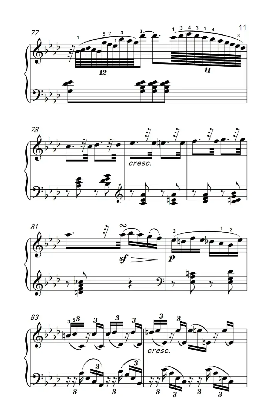 奏鸣曲 Opus 10 Nr.1 第二乐章（贝多芬奏鸣曲集 2）