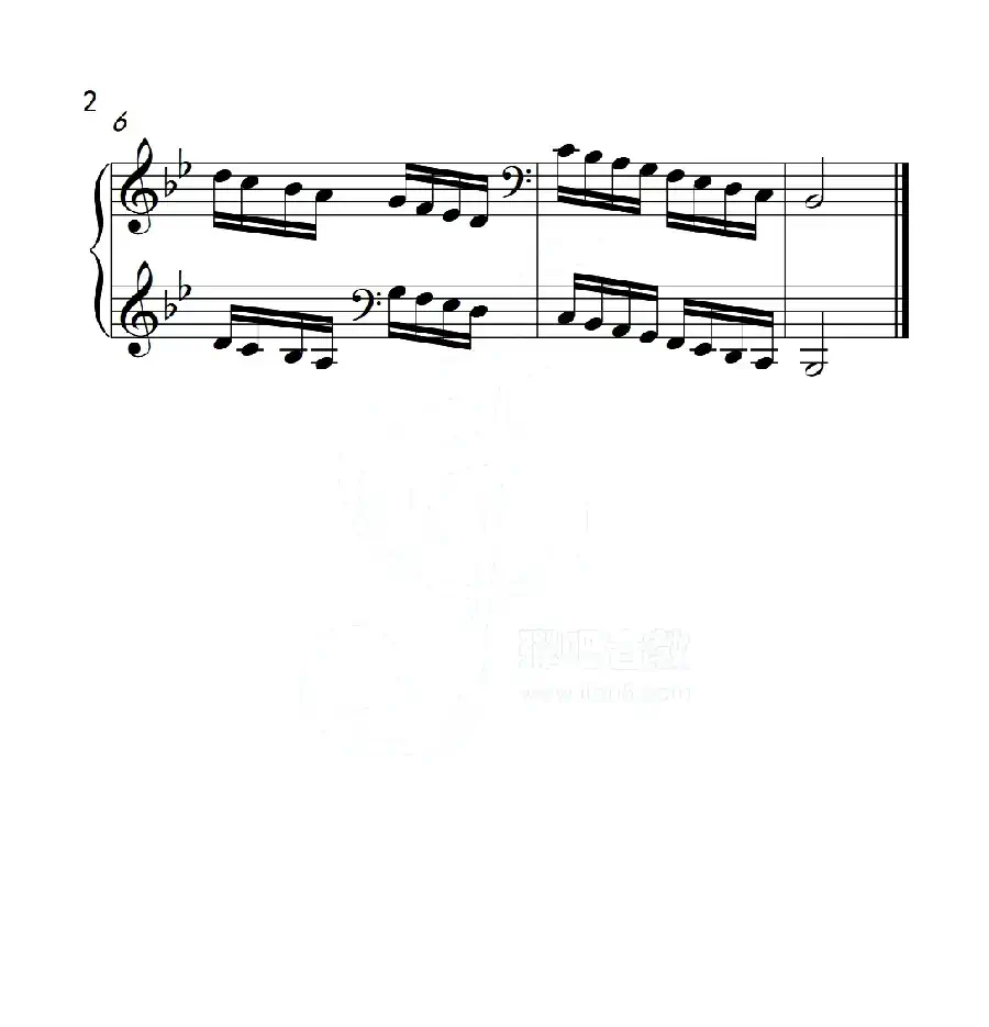 第五级 降B大调音阶(中国音乐学院钢琴考级作品1~6级)