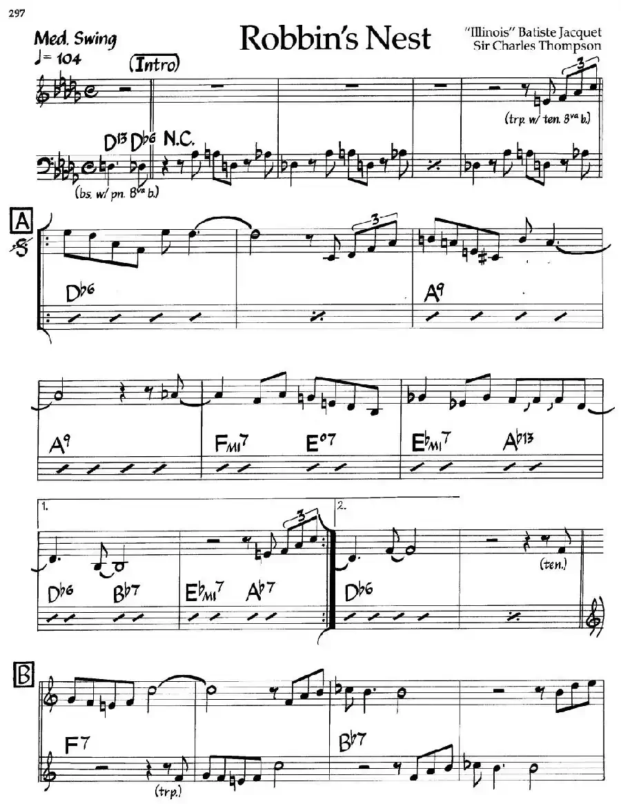 Robbin's Nest（爵士钢琴曲）