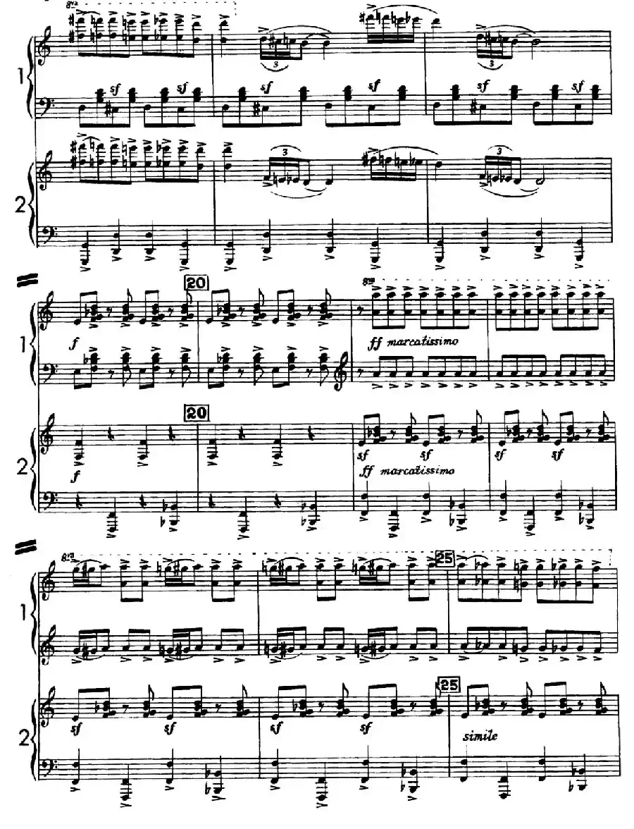 Sabre Dance（马刀舞曲）（双钢琴版）