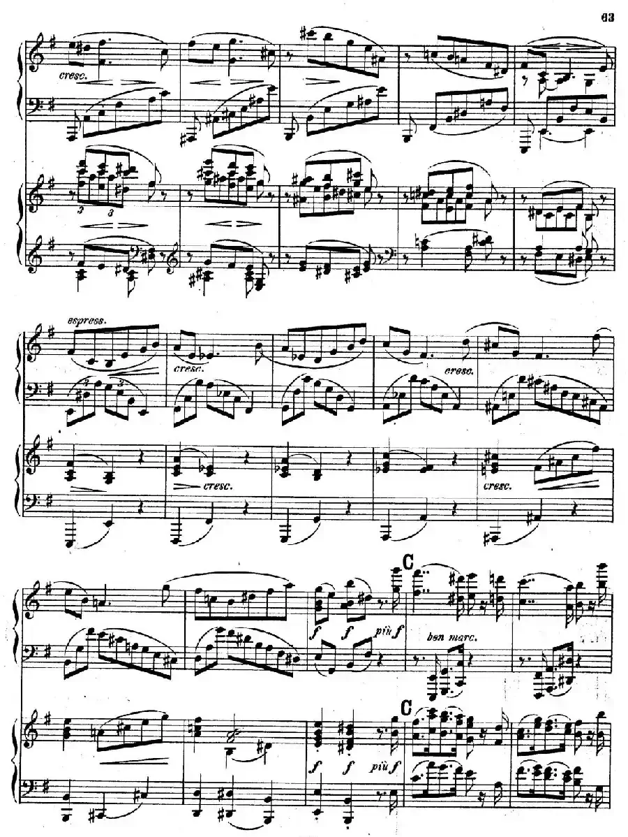 Symphony No.4 in e Minor Op.98（e小调第四交响曲·双钢琴）