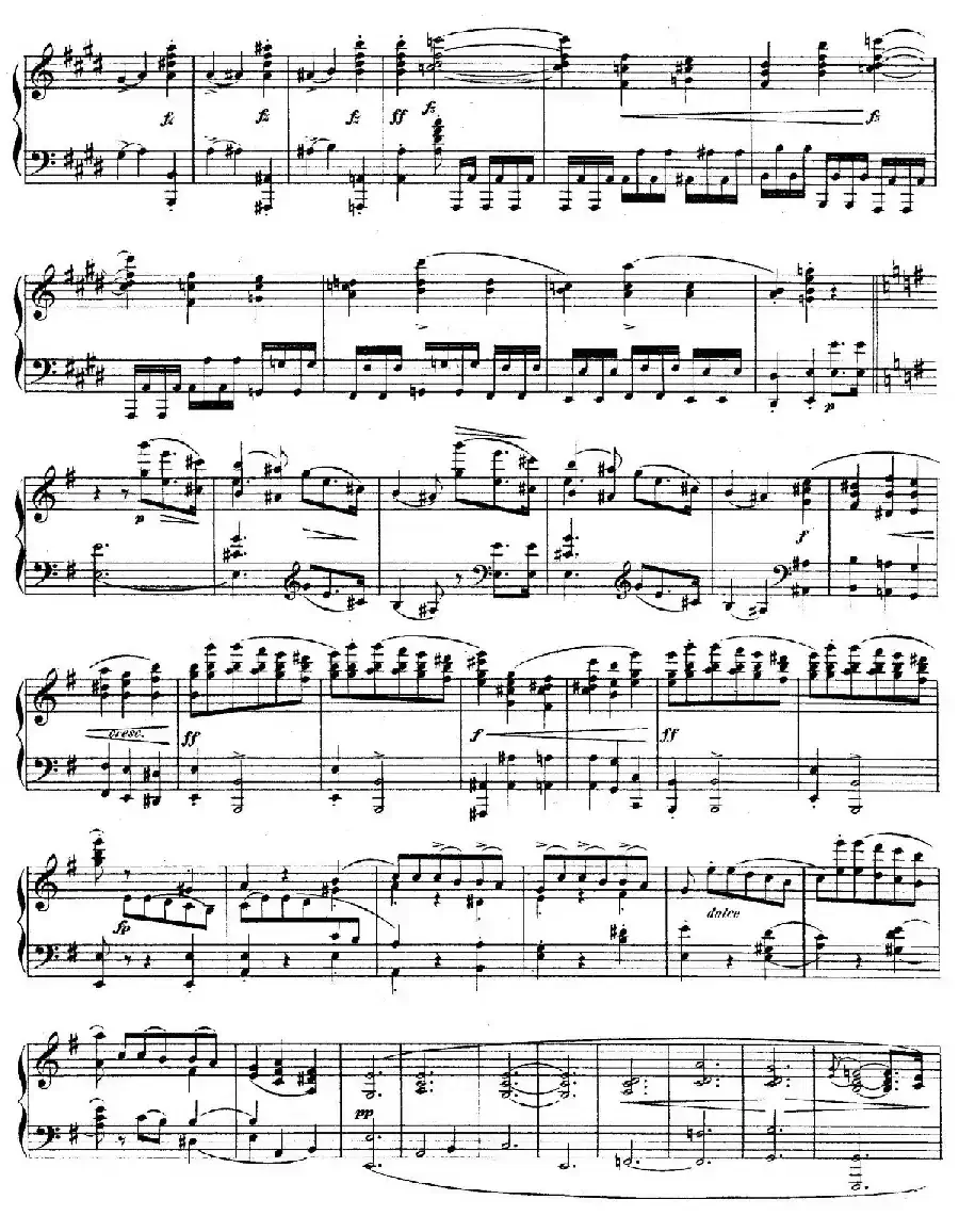 e小调第一钢琴协奏曲 Op.11（钢琴独奏版·第一乐章）