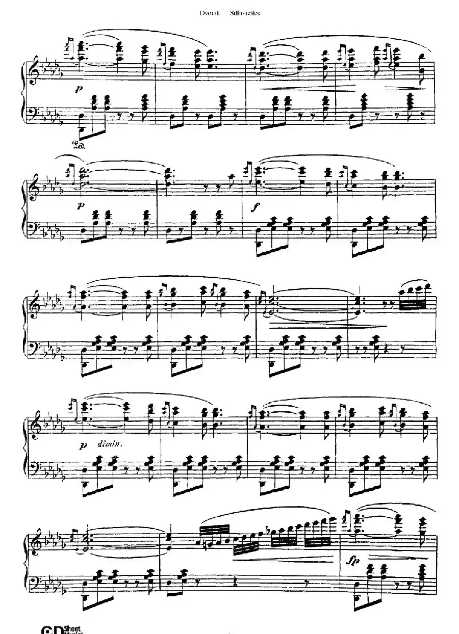 12 Silhouettes Op.8（12首剪影·1）