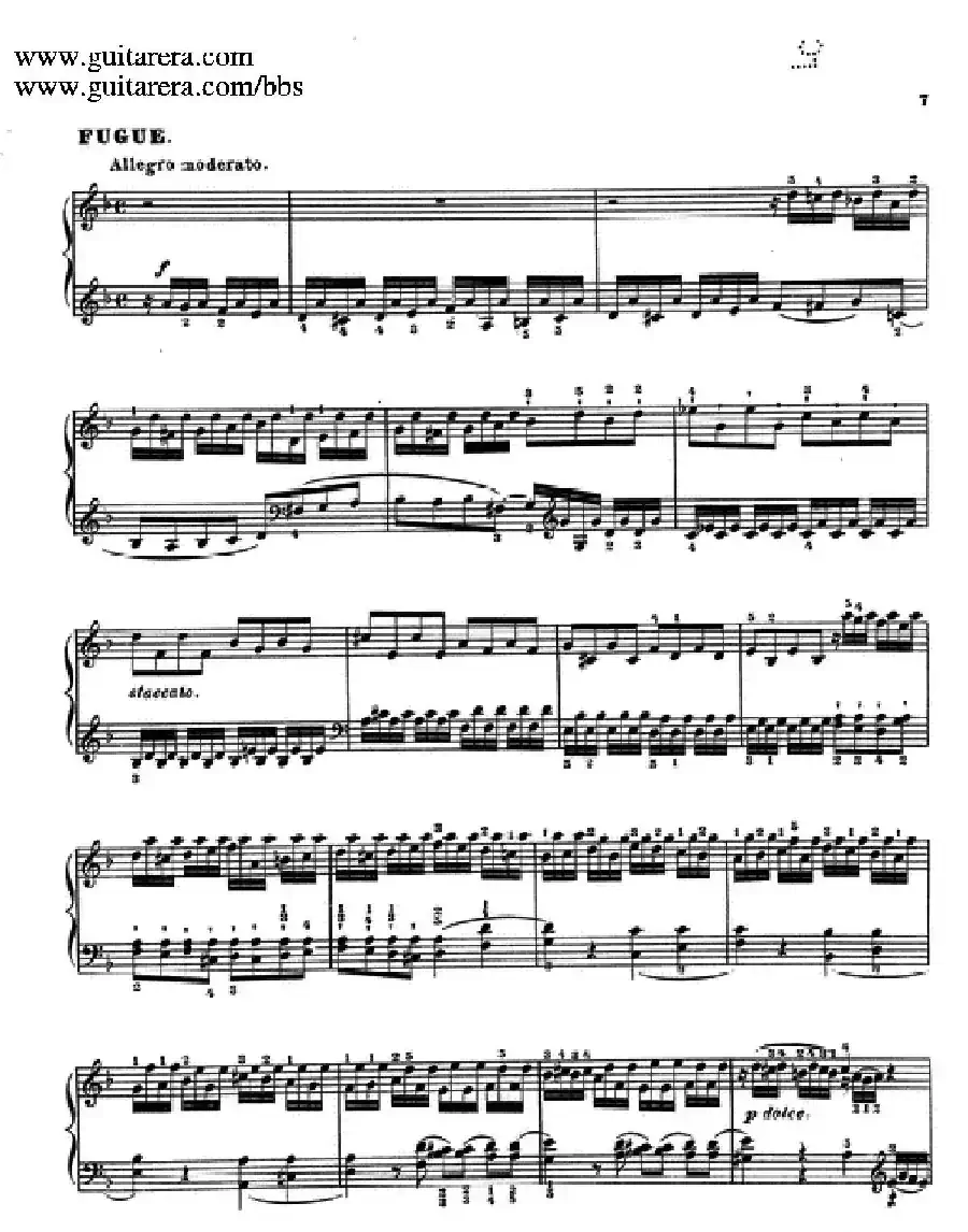d小调托卡塔与赋格（BWV 565·陶西格改编钢琴独奏版）