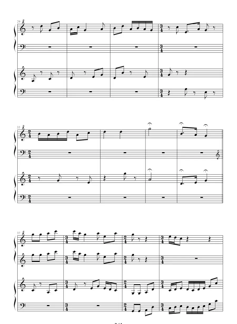 急急风（四手联弹）