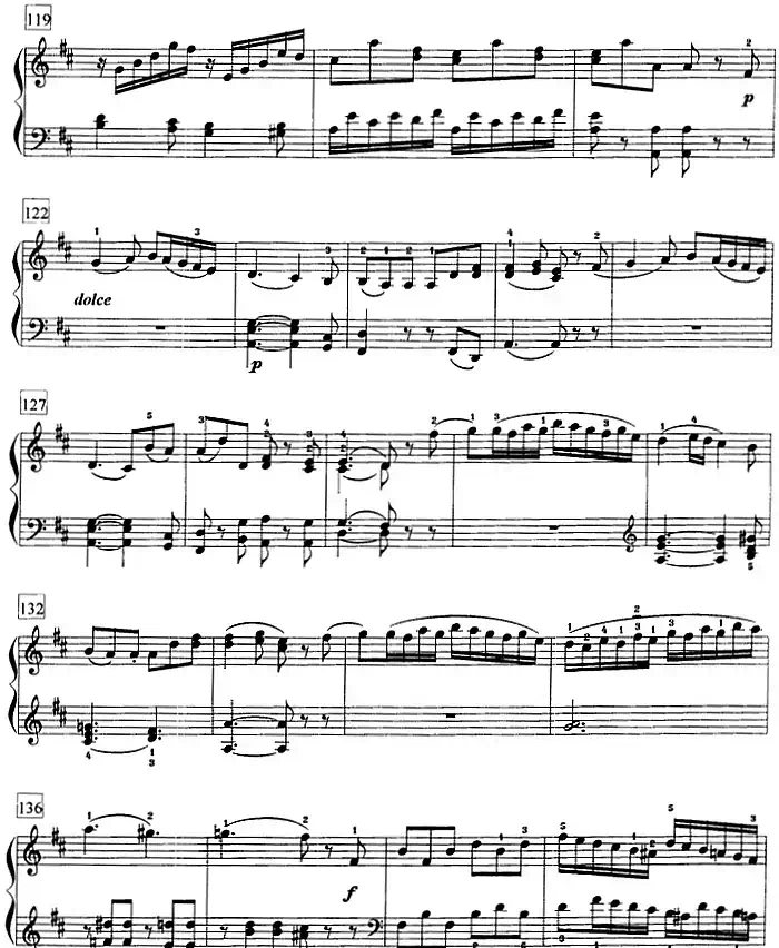 钢琴教程第七级 大型乐曲（D大调奏鸣曲 K.576）