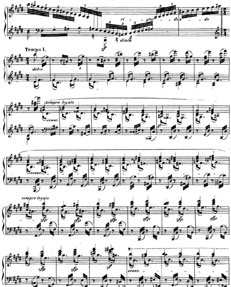 贝多芬钢琴奏鸣曲30 E大调 Op.109 E major