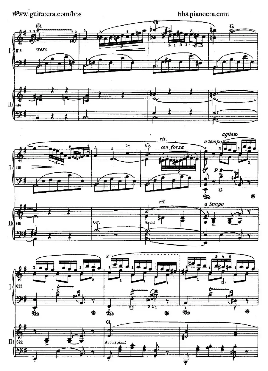e小调第一钢琴协奏曲 Op.11（双钢琴版·第一乐章）