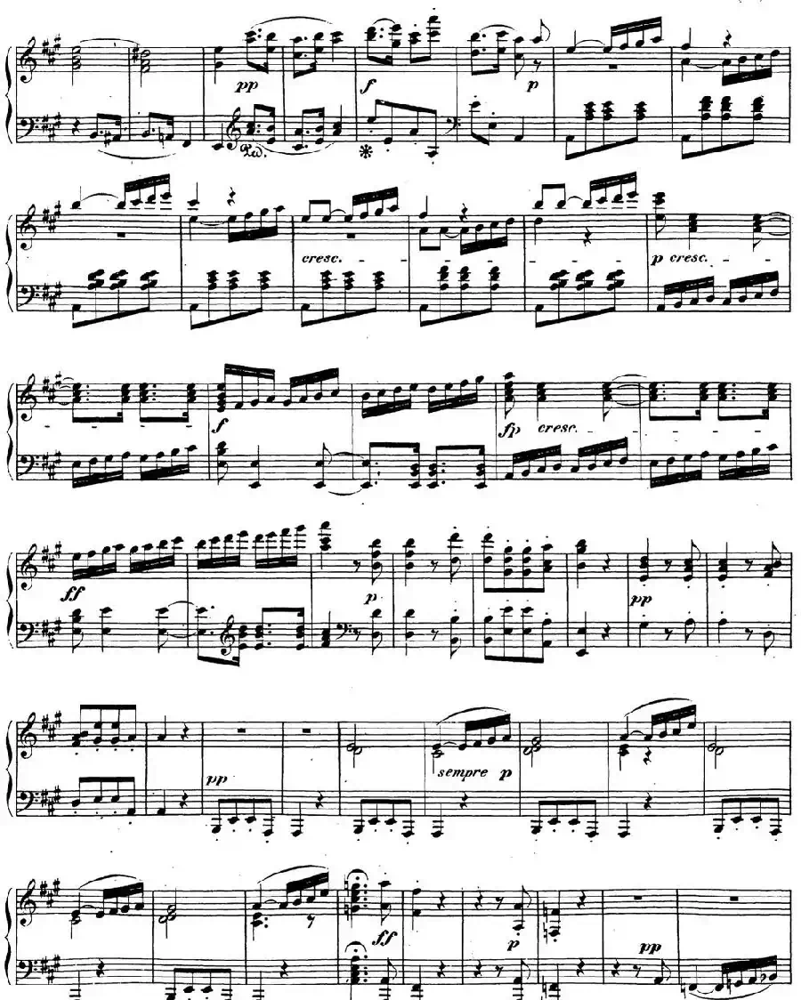 贝多芬钢琴奏鸣曲28 A大调 Op.101 A major