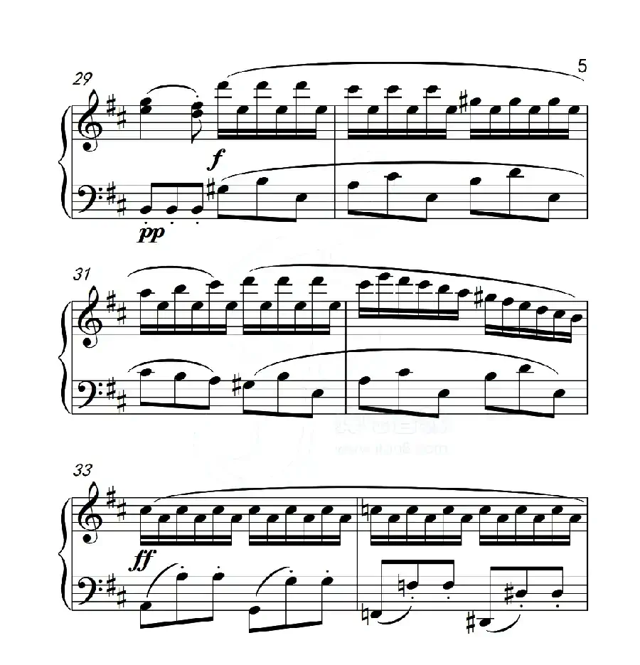 第五级B组 回旋曲(中国音乐学院钢琴考级作品1~6级)