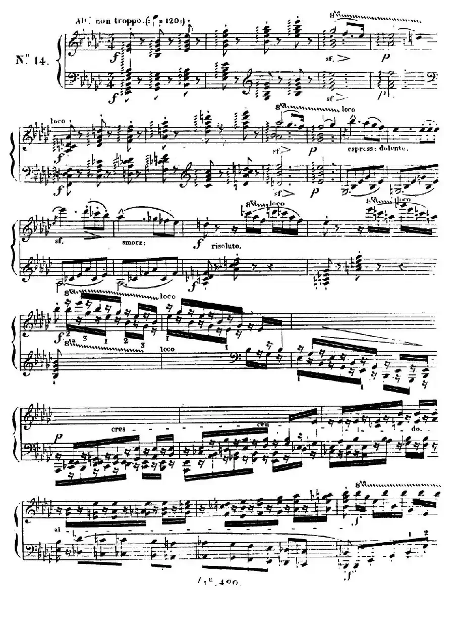 24 Exercices et Preludes Op.21（24首前奏练习曲·14）