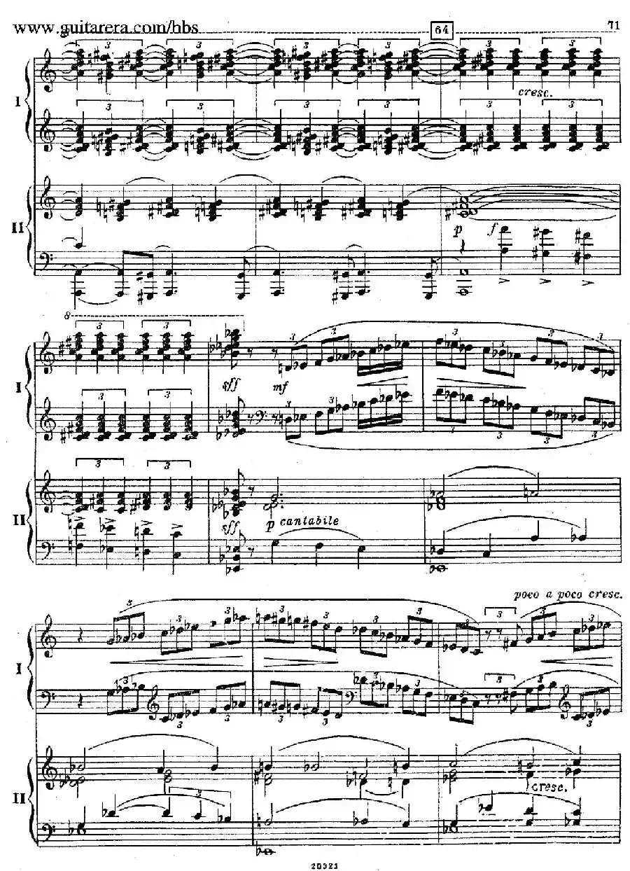 Rhapsody On A Theme Of Paganini Op.43（帕格尼尼主题狂想曲·双钢琴）（P61——87）