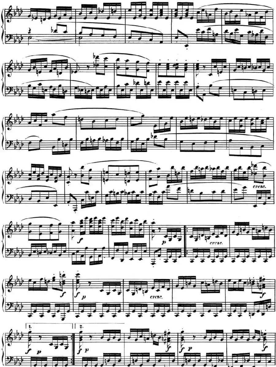 贝多芬钢琴奏鸣曲12 葬礼进行曲 降A大调 Op.26 A-flat major