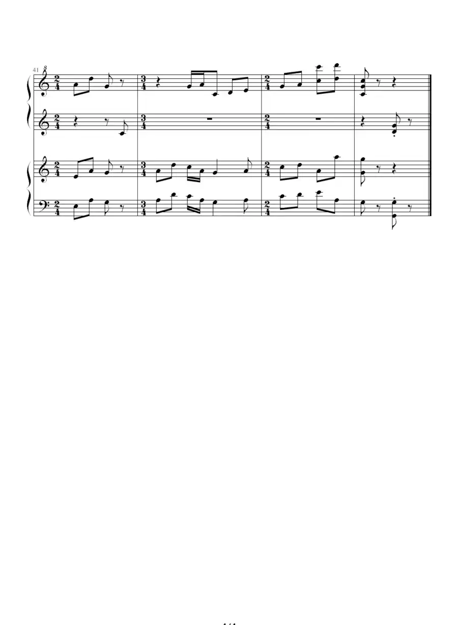 急急风（四手联弹）