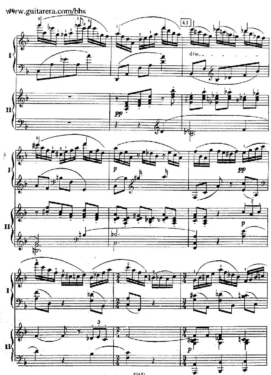 Rhapsody On A Theme Of Paganini Op.43（帕格尼尼主题狂想曲·双钢琴）（P41——60）