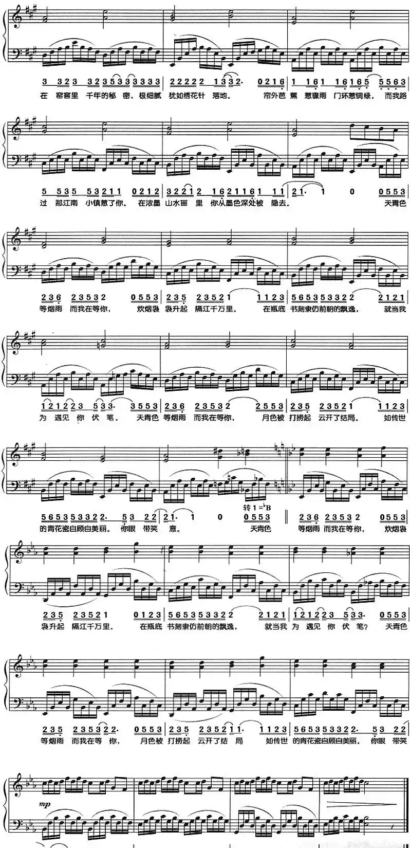 青花瓷（钢琴弹唱）