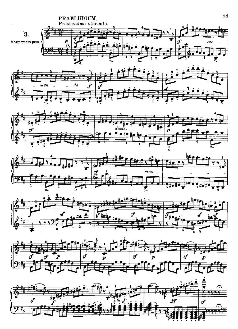 6 Preludes and Fugues Op.35（6首前奏曲与赋格·3）