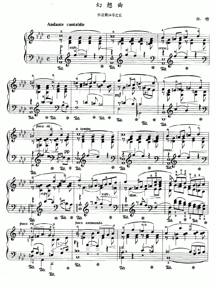 幻想曲（休特作品第34号之五）