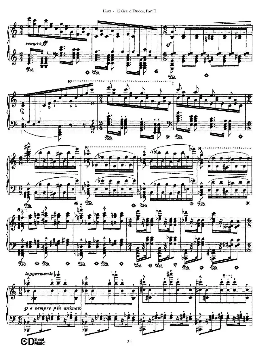 12 Grand Etudes S.137（12首华丽的练习曲·8）