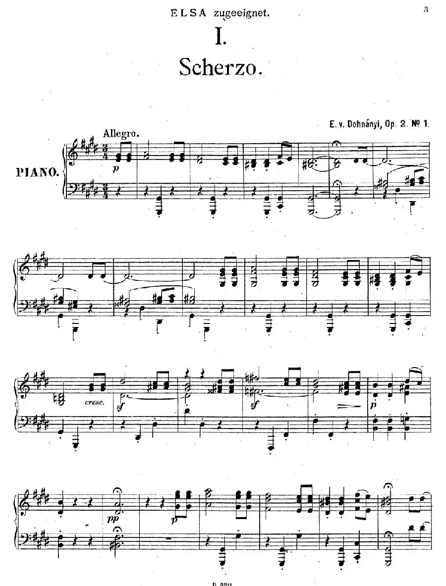 Four Pieces 4首小品 Op.2（Ⅰ）