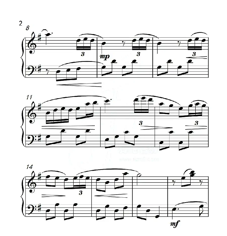 第五级 小小行列(中国音乐学院钢琴考级作品1~6级)