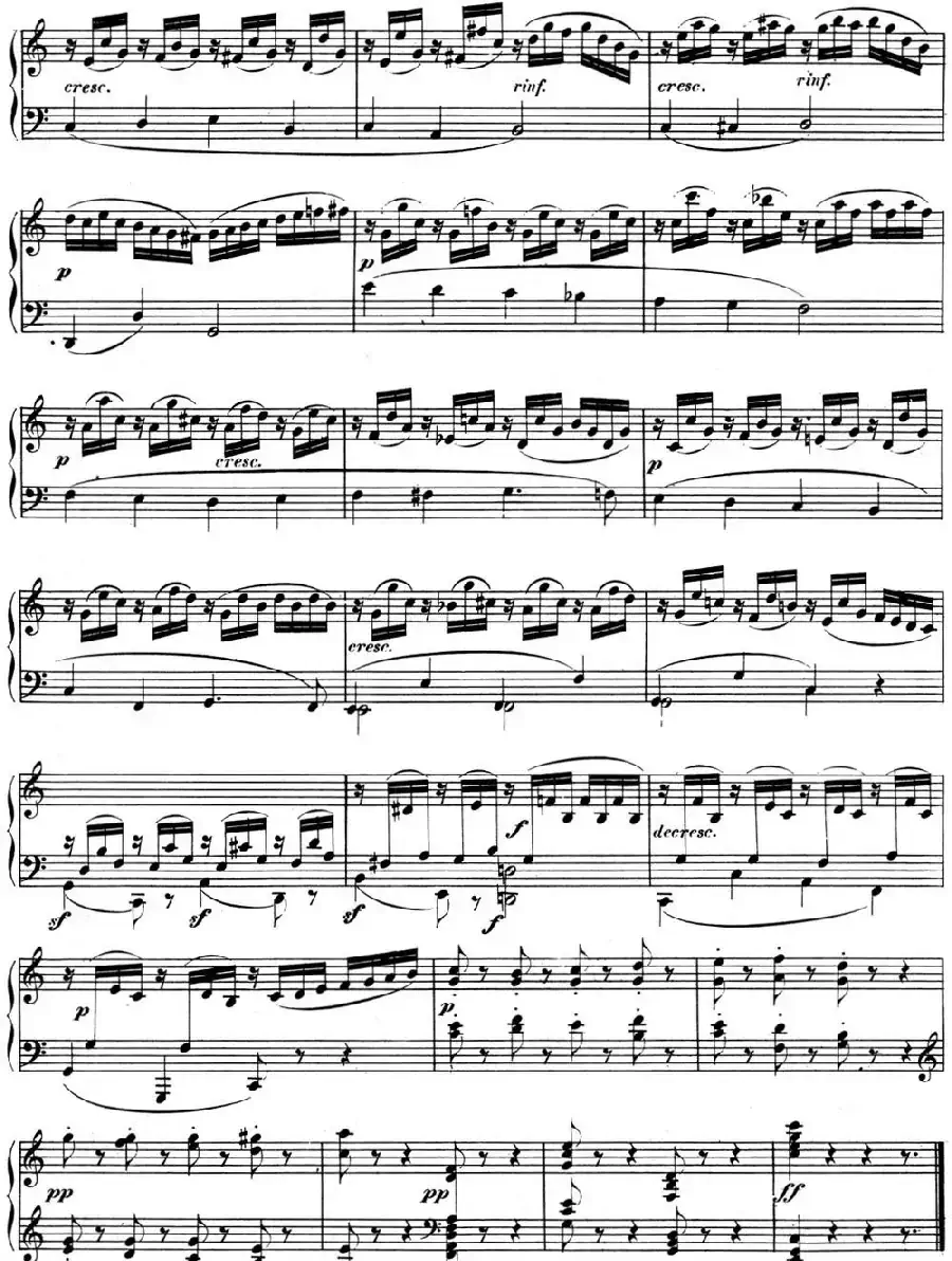 贝多芬钢琴奏鸣曲10 G大调 Op.14 No.2 G major