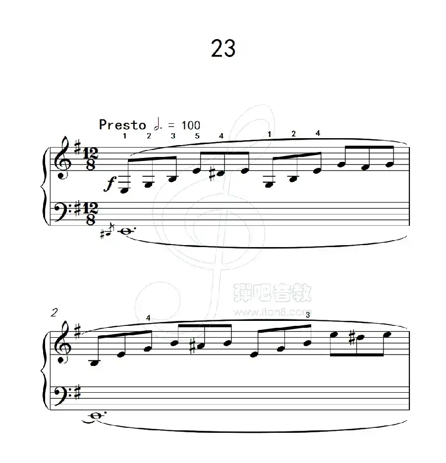 练习曲 23(克拉莫钢琴练习曲60首)