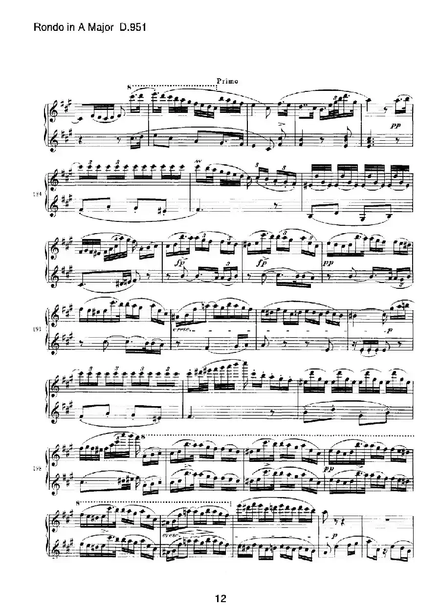 Grand Rondeau in A Major Op.107（A大调回旋曲·四手联弹）