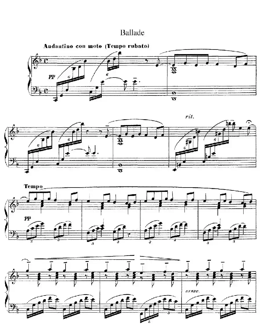 Ballade in F Major（F大调叙事曲）