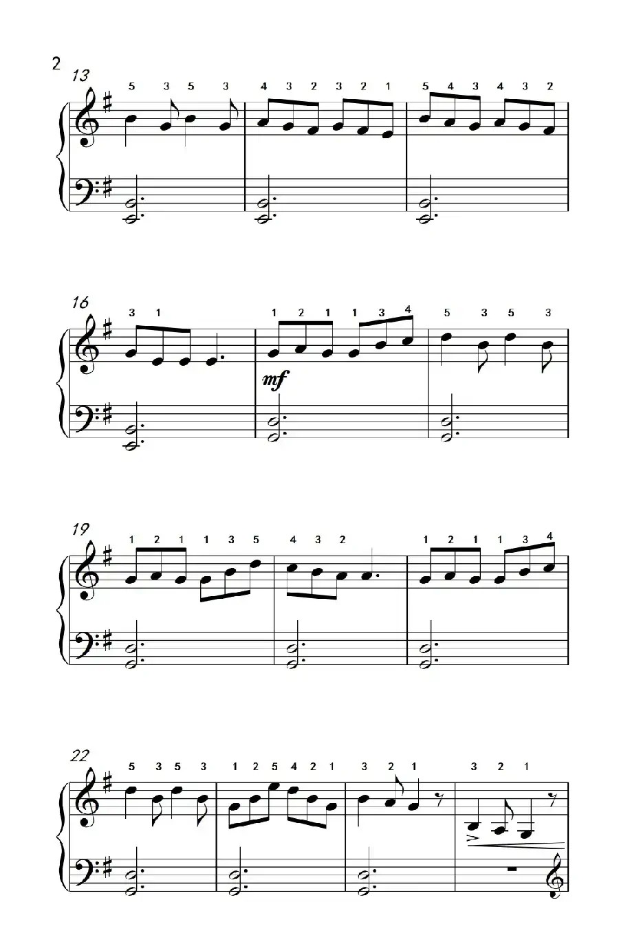 都柏林城(约翰·汤普森 成人钢琴教程 第一册)