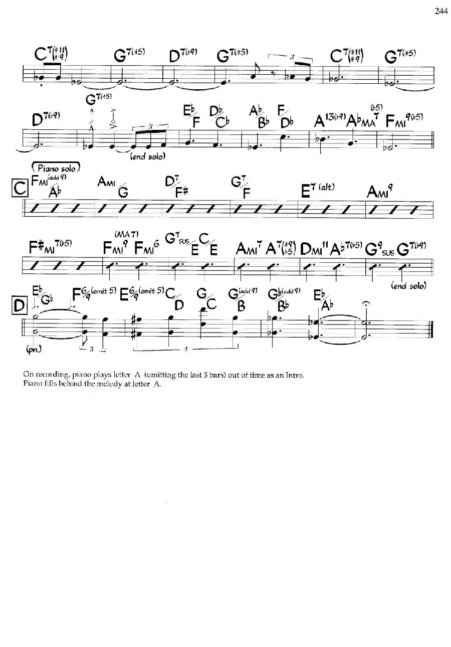 Midnidht Silense（爵士钢琴曲）