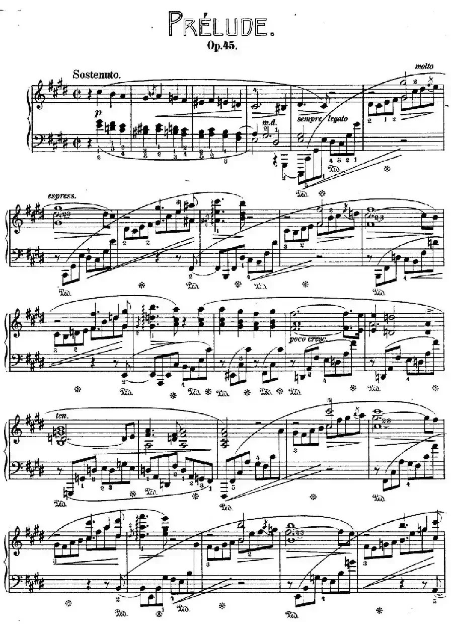 Prelude in c-Sharp Minor Op.45（升c小调前奏曲 ）