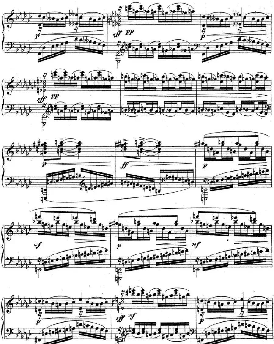 拉赫玛尼诺夫 音乐瞬间 Op.16 No.2 降e小调