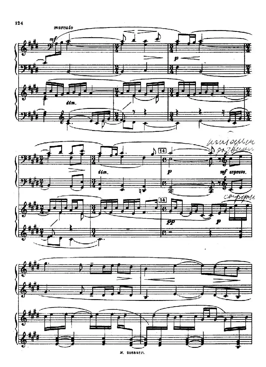 交响舞曲 Symphonic Dance Op.45（双钢琴）
