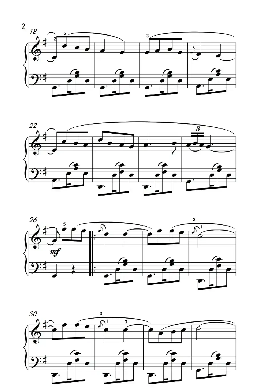 哦!我的太阳(老年大学 钢琴教程 3)