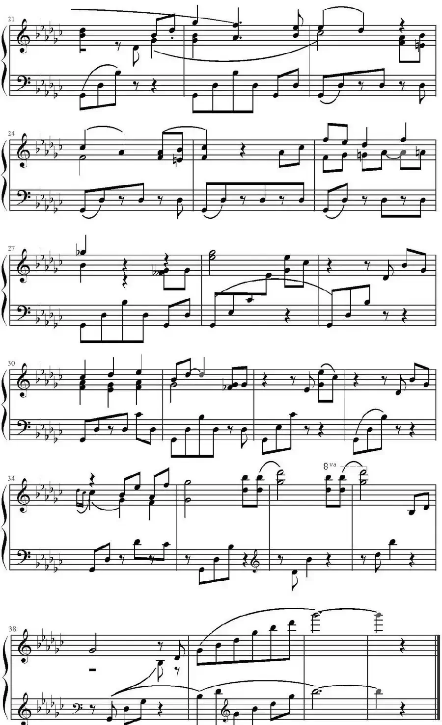 摇篮曲(勃拉姆斯作曲 约翰·汤普森改编)