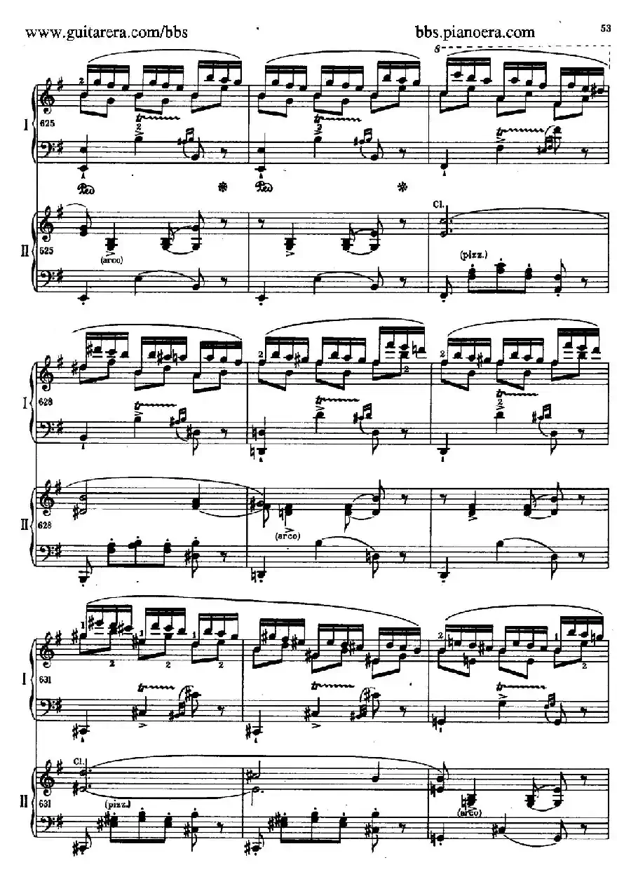 e小调第一钢琴协奏曲 Op.11（双钢琴版·第一乐章）