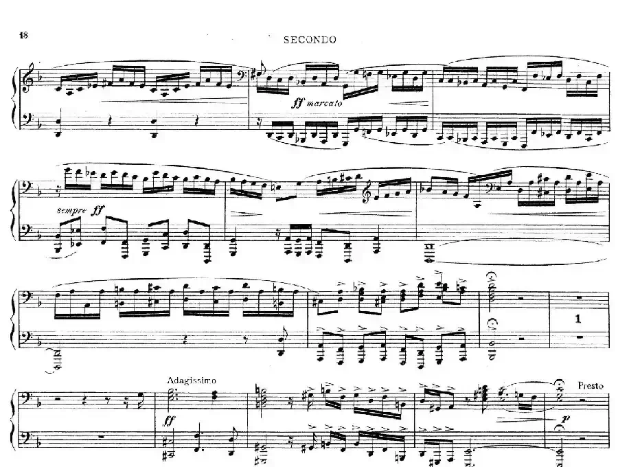 d小调托卡塔与赋格（BWV 565·雷格改编钢琴四手联弹版）